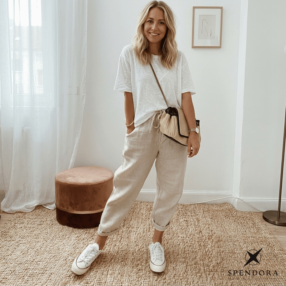 Avaria - Leichte Sommerhose Mit Weitem Bein