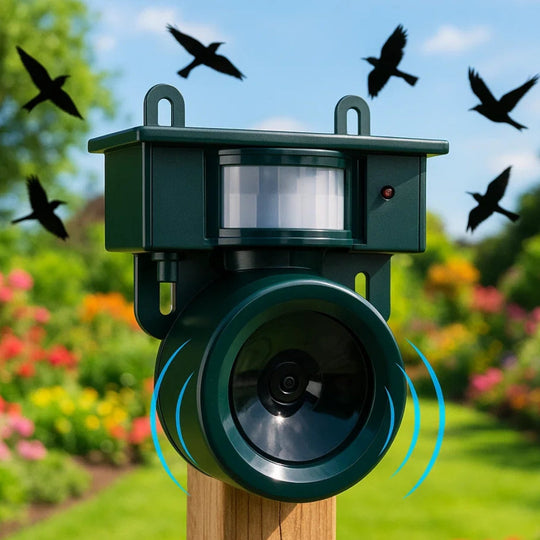 BirdSonix - Bewegungsaktivierter Ultraschall-Tiervertreiber Für Gärten