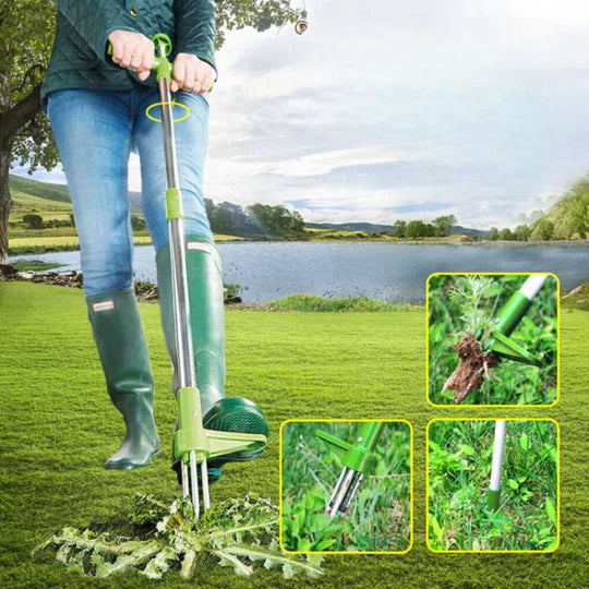 RootGrip - Aufrechter Unkrautstecher Mit Drehmechanik