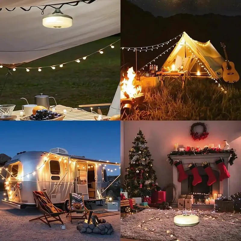 Glowpakt - 4-In-1 Campingleuchte Mit Einziehbarer Lichterkette