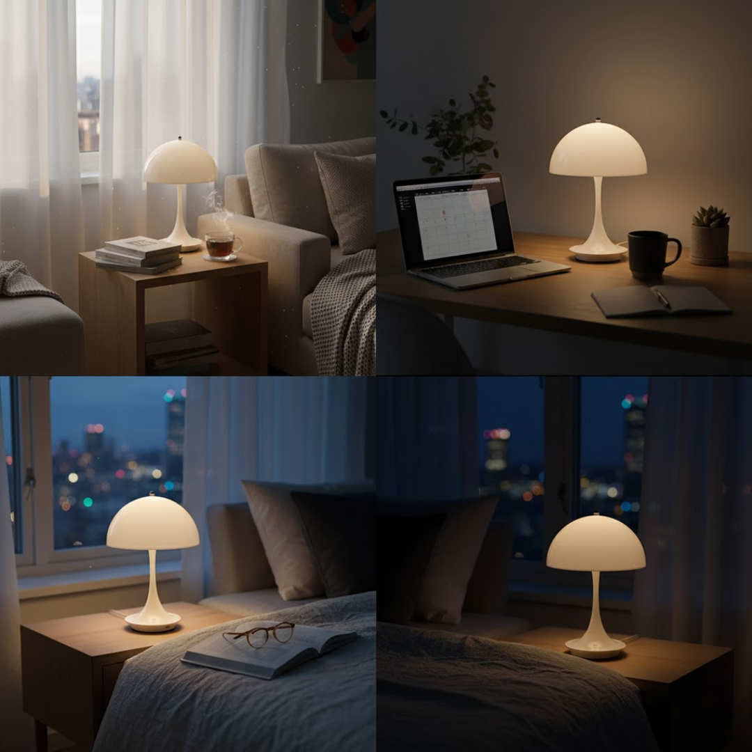 Glowlette - Kabellose Tischlampe Mit Kuppel Decorique.de