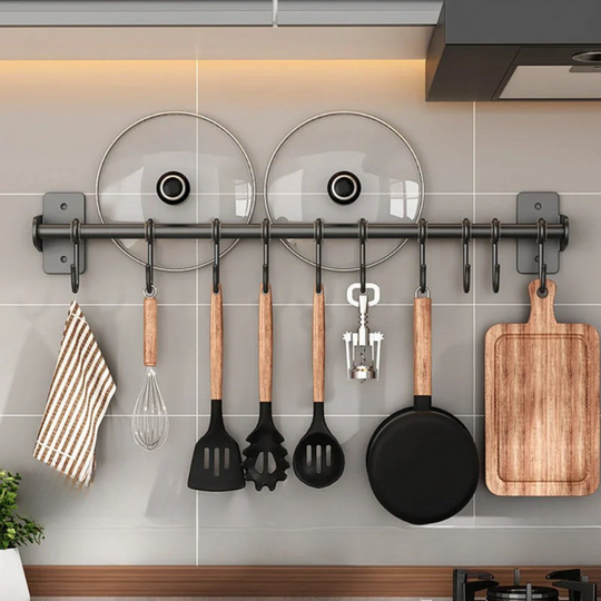 Hangly - Wandmontierte Küchenreling Mit Haken