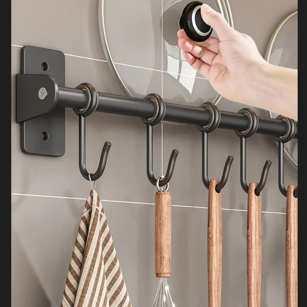 Hangly - Wandmontierte Küchenreling Mit Haken