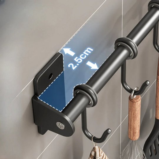 Hangly - Wandmontierte Küchenreling Mit Haken