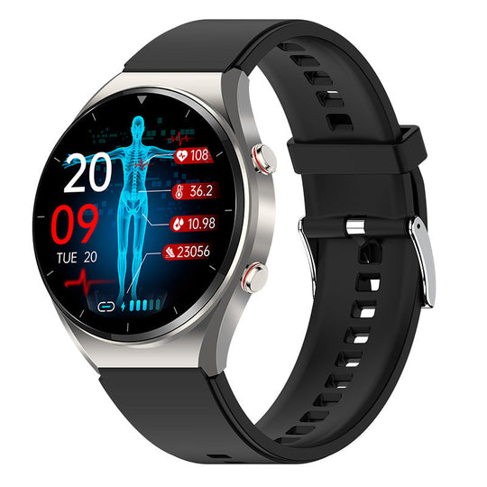 Healthrix - Runde Touchscreen Intelligentuhr Silber Decorique.de