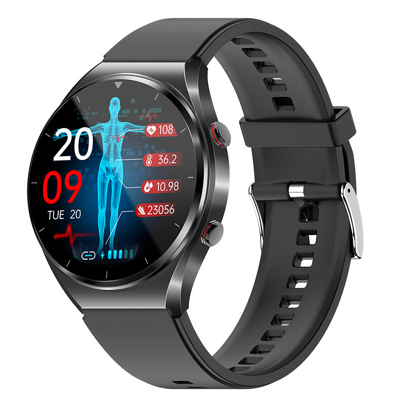 Healthrix - Runde Touchscreen Intelligentuhr Schwarz Decorique.de