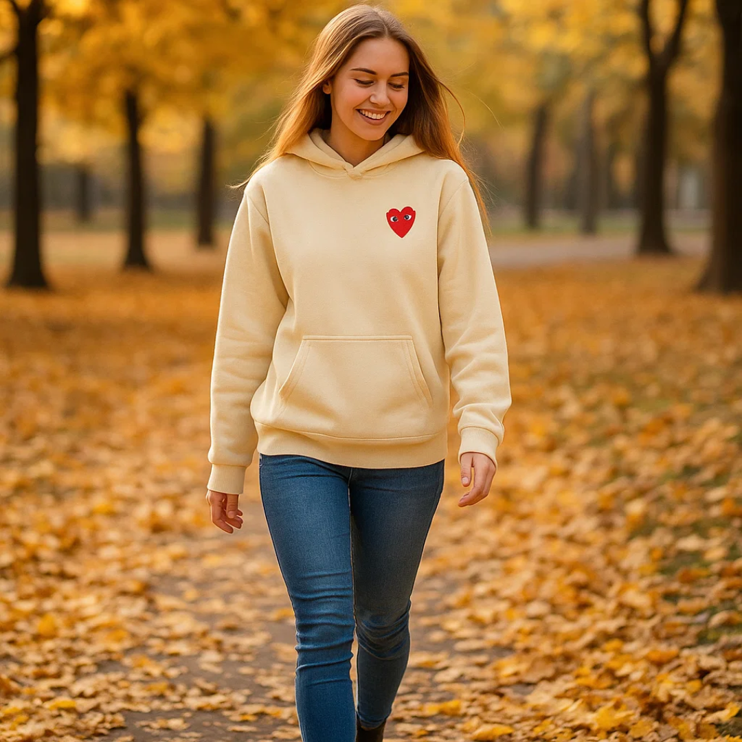 Heartelle - Kapuzensweater Mit Herzdetail Decorique.de