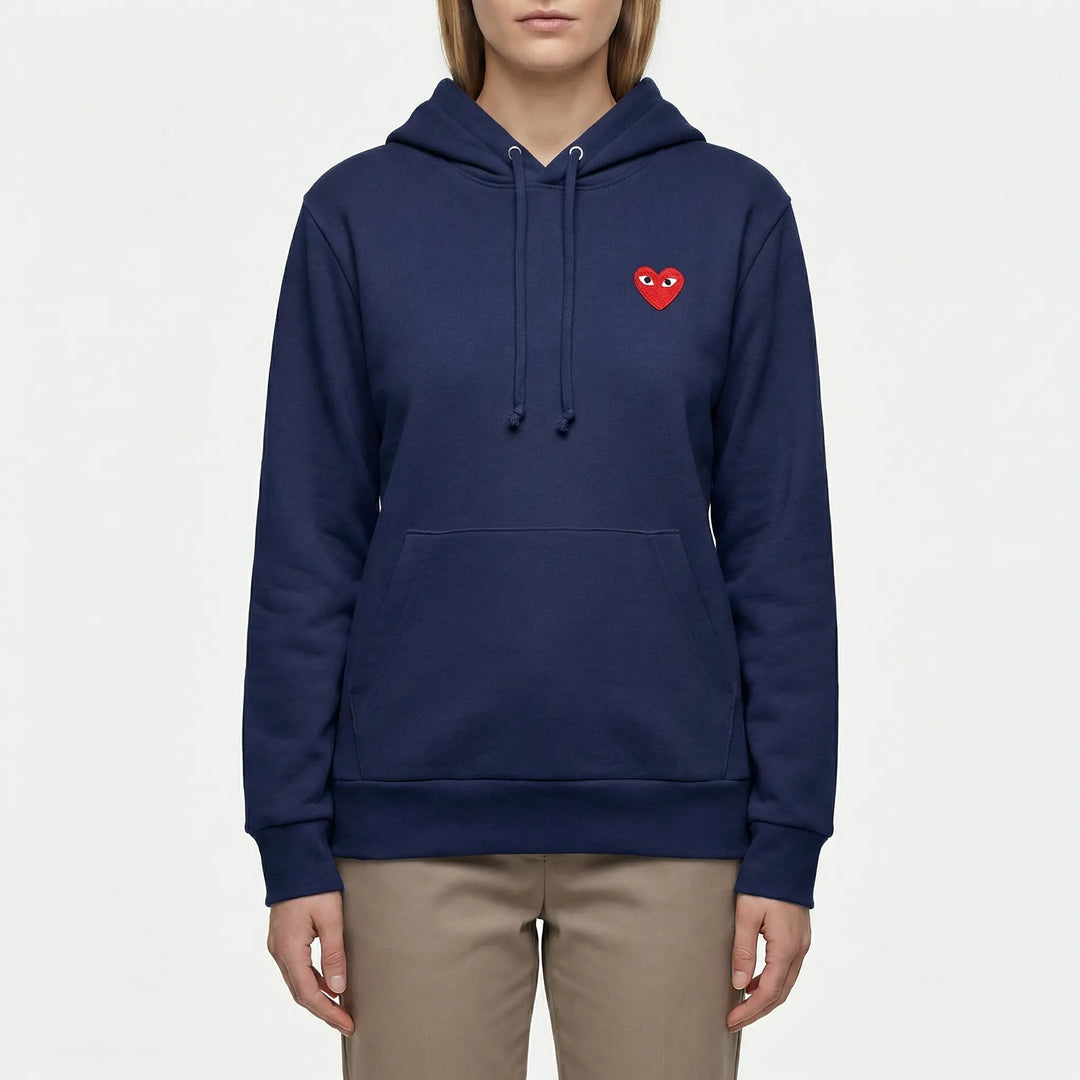 Heartelle - Kapuzensweater Mit Herzdetail Marineblau Decorique.de