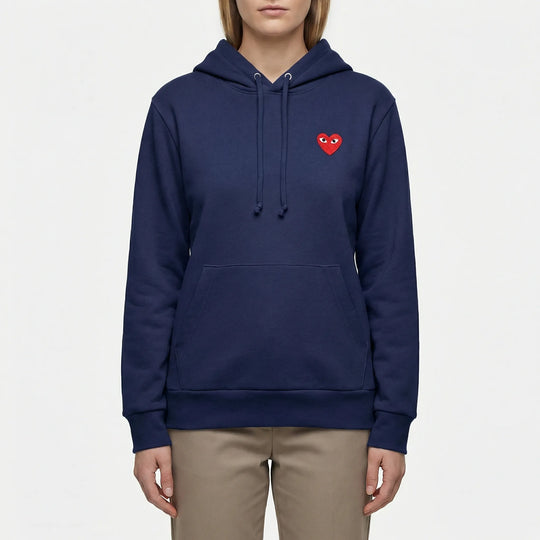 Heartelle - Kapuzensweater Mit Herzdetail Marineblau Decorique.de