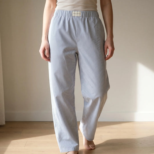 Loungia - Lässige Gestreifte Stoffhose