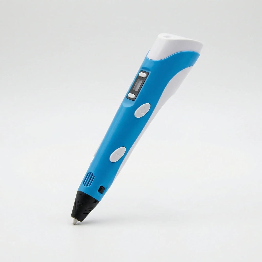 MorphoPen - Handgeführter 3D Zeichenstift Blau + 10er-Set Farbige Filamente (50 M) Decorique.de