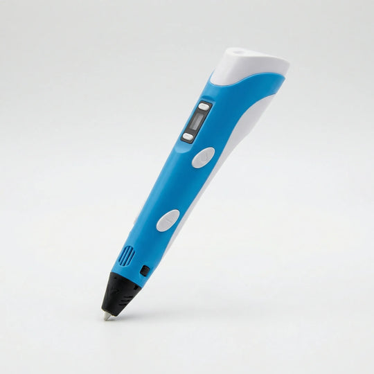 MorphoPen - Handgeführter 3D Zeichenstift Blau + 10er-Set Farbige Filamente (50 M) Decorique.de