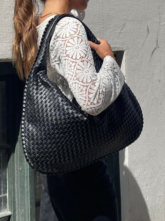 Nexira - Geräumige Schultertasche Mit Flechtmuster