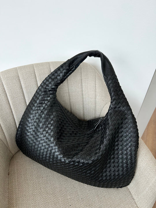 Nexira - Geräumige Schultertasche Mit Flechtmuster