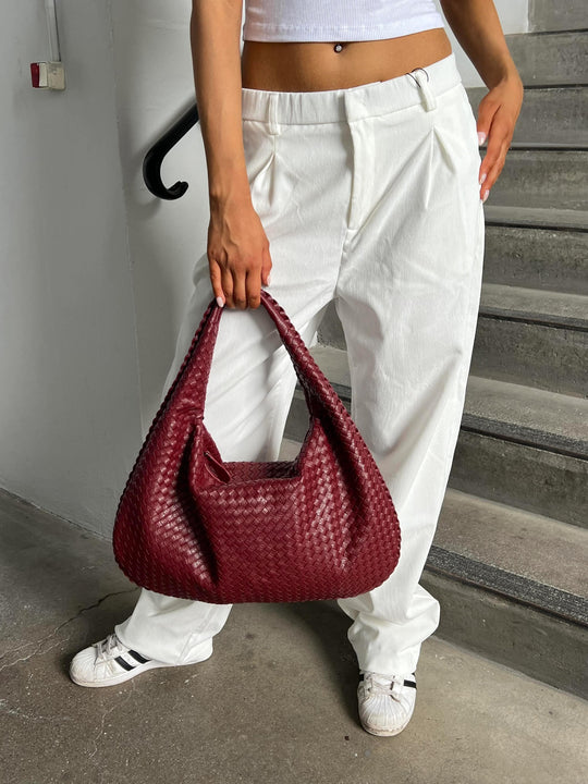 Nexira - Geräumige Schultertasche Mit Flechtmuster