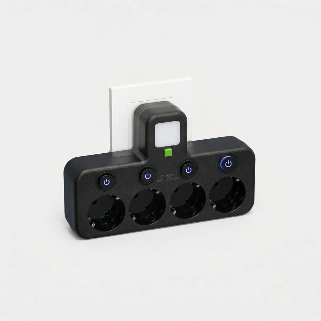 Powerlyst - Wandsteckdosenleiste Mit USB Schwarz Decorique.de