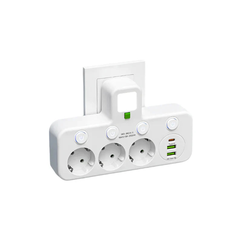 Powerlyst - Wandsteckdosenleiste Mit USB Decorique.de