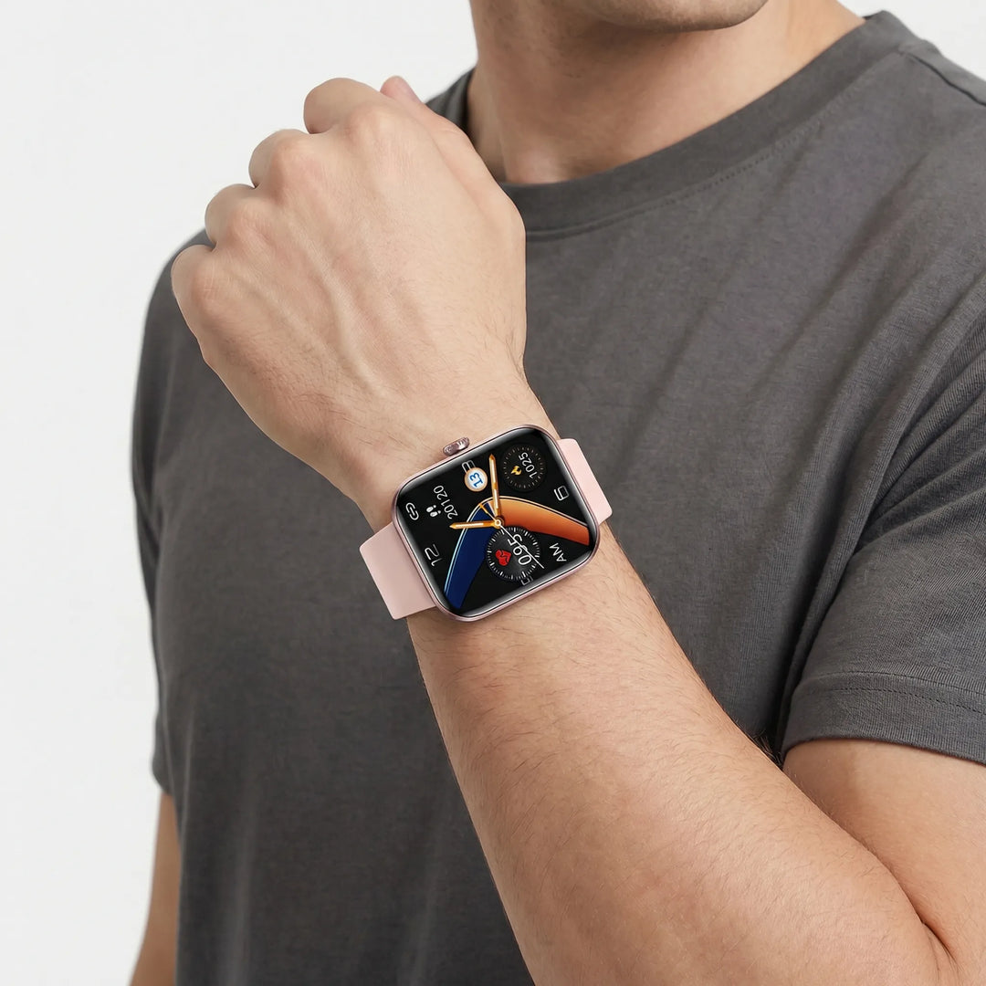 PulseMate - Rechteckiges Smartwatch Design Rosa Decorique.de