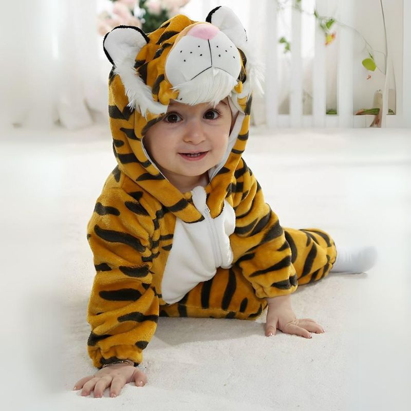 SnuggleBug - Babyganzkörperanzug Mit Kapuze Tiger Decorique.de