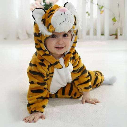 SnuggleBug - Babyganzkörperanzug Mit Kapuze Tiger Decorique.de