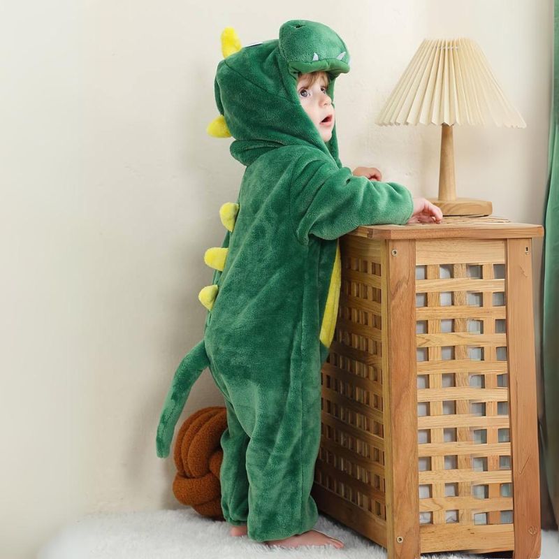 SnuggleBug - Babyganzkörperanzug Mit Kapuze Dino Decorique.de