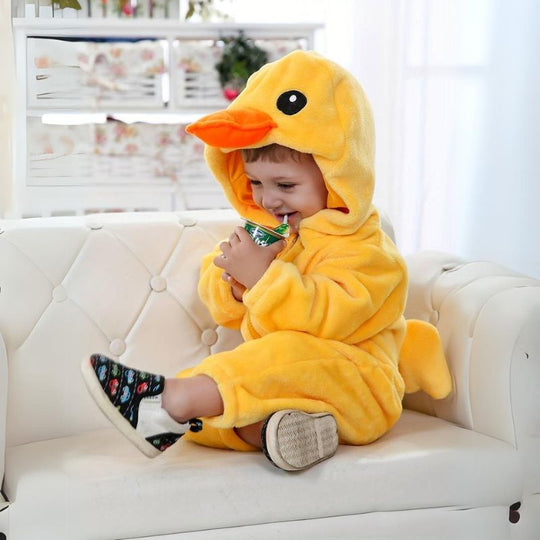 SnuggleBug - Babyganzkörperanzug Mit Kapuze Ente Decorique.de