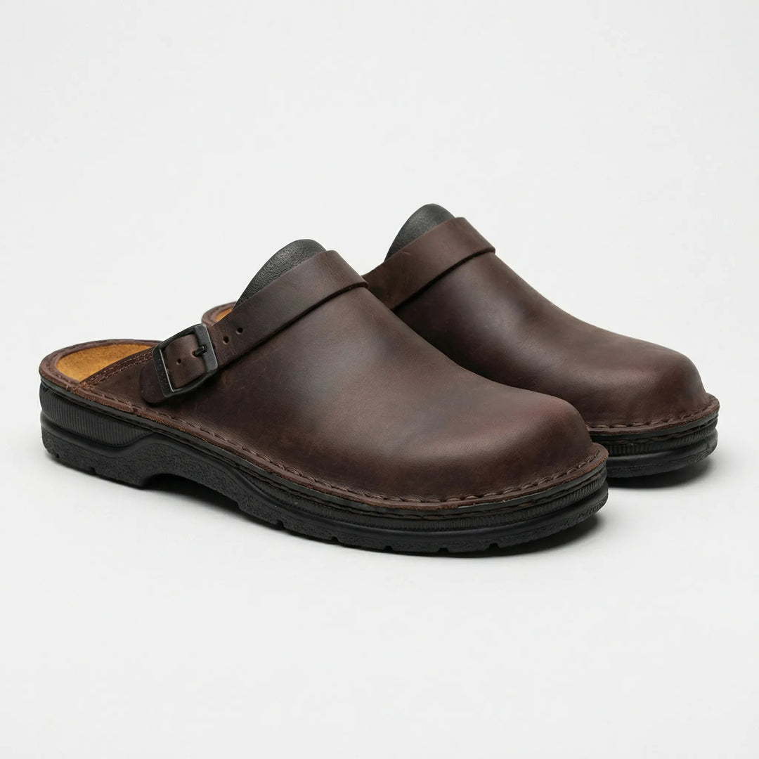 Steplyr - Slip On Herrenclog Dunkelbraun Decorique.de
