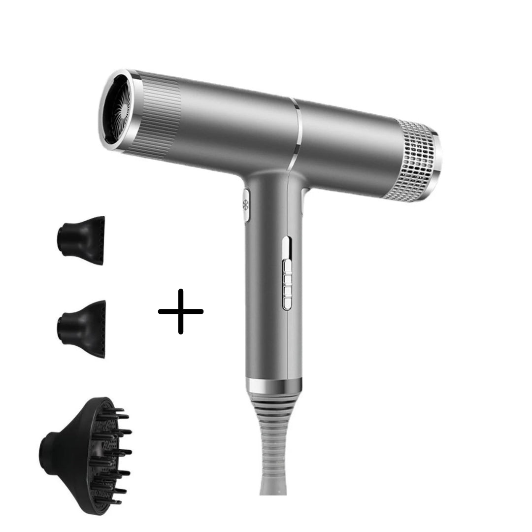 AeroDry | Professioneller Hochleistungs-Haartrockner für schnelles, schonendes Styling Grau Decorique.de