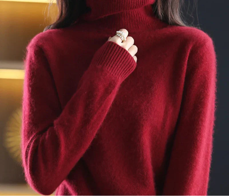 Ara | Weicher Rollkragenpullover aus Kaschmir | Damen Bourgogne Decorique.de