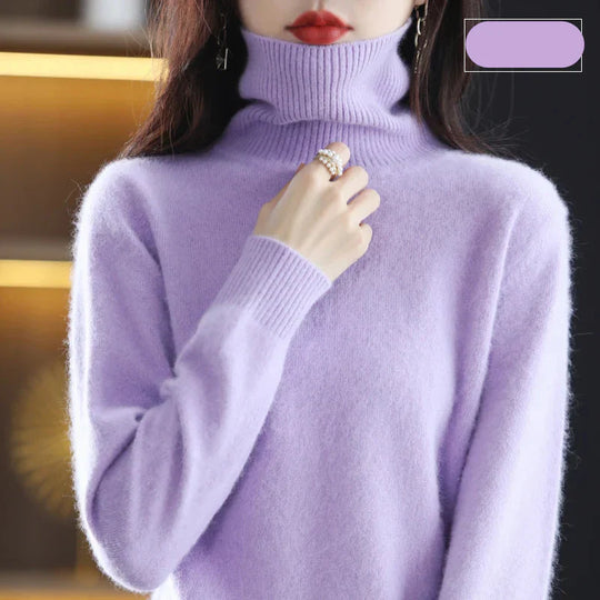 Ara | Weicher Rollkragenpullover aus Kaschmir | Damen Lavendel Decorique.de