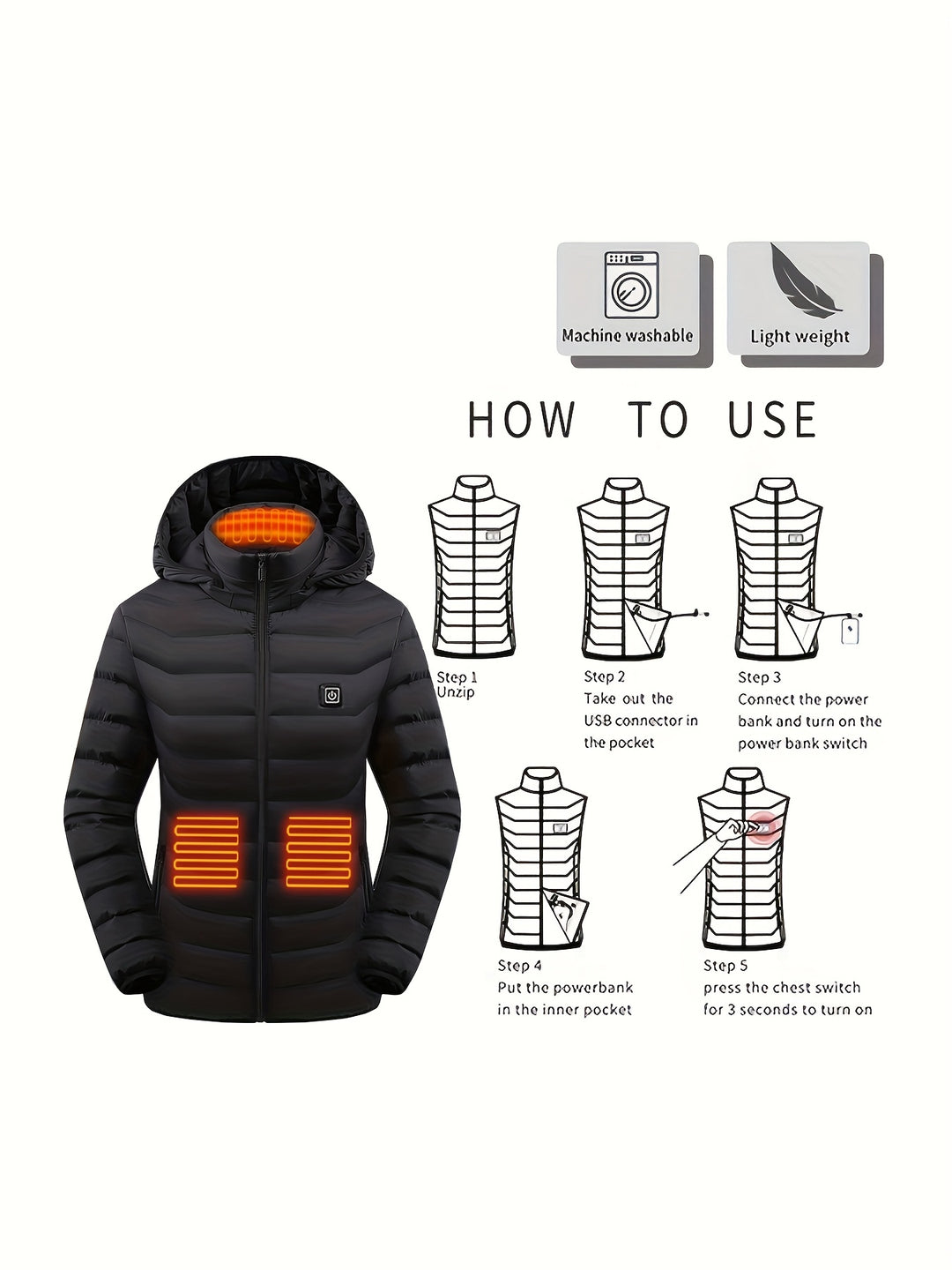 Athena | Damen Heizjacke – USB-aufladbar & Leichtgewicht Decorique.de