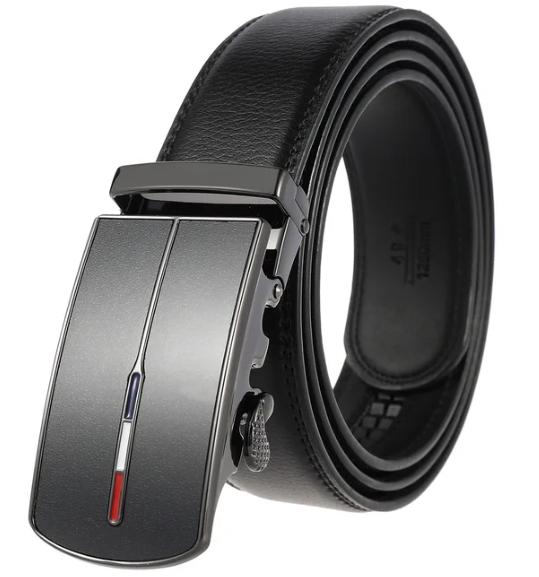 BoldBelt | Eleganter Herrengürtel mit Automatischer Schnalle Schwarz zwei Decorique.de