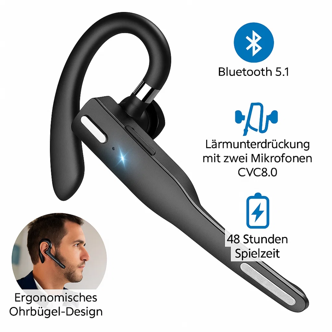 ClearCom | Kabelloses Trucker-Bluetooth-5.1-Ohrhörer-Headset Decorique.de