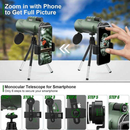 ClearSight | 600x Ultra-Zoom Monokular – Leicht, Kompakt & Wetterfest Decorique.de