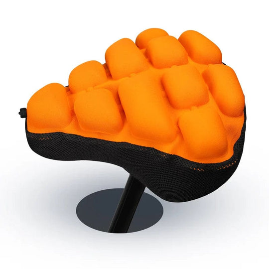 CloudRide | Aufblasbarer Fahrradsattelbezug mit Luftpolster & Stoßdämpfung Orange Decorique.de