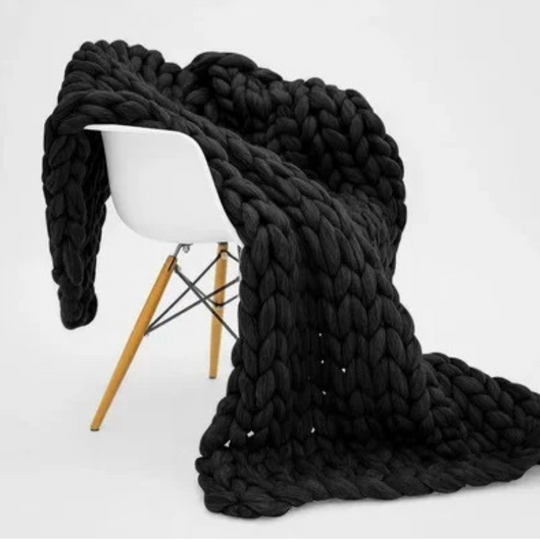 CuddleDream | Gewichtsdecke aus Bio-Baumwolle für erholsamen Schlaf Schwarz 100x120cm Decorique.de