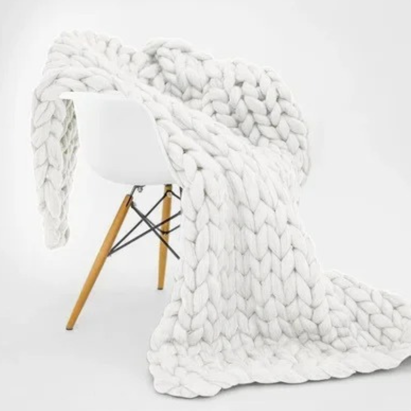 CuddleDream | Gewichtsdecke aus Bio-Baumwolle für erholsamen Schlaf Weiß 100x120cm Decorique.de