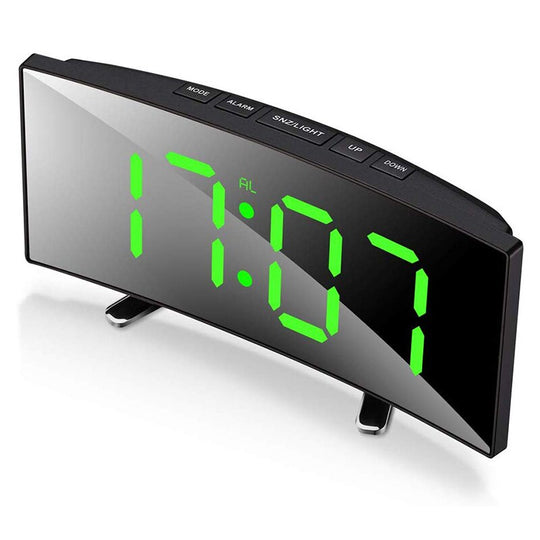 CurveClock | Gebogener LED-Wecker mit automatischer Dimmfunktion & Großanzeige Decorique.de