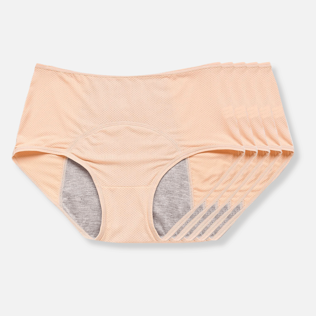 DryShield | Auslaufsichere Unterwäsche Beige 5er-Pack Decorique.de