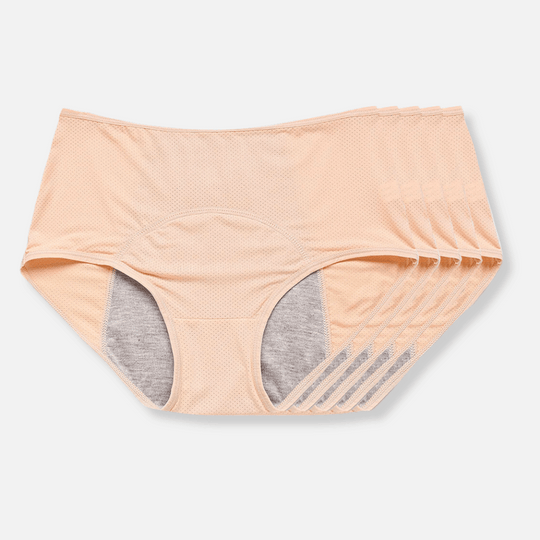 DryShield | Auslaufsichere Unterwäsche Beige 5er-Pack Decorique.de