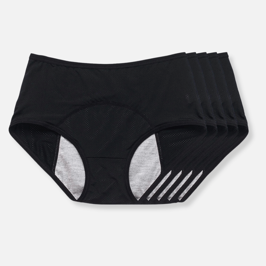 DryShield | Auslaufsichere Unterwäsche Schwarz 5er-Pack Decorique.de
