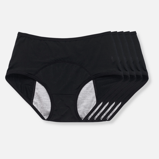 DryShield | Auslaufsichere Unterwäsche Schwarz 5er-Pack Decorique.de