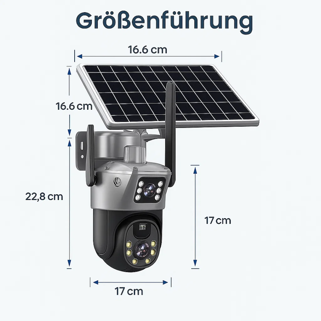 DualGuard | 4K Sicherheitskamera mit Solarpanel Decorique.de