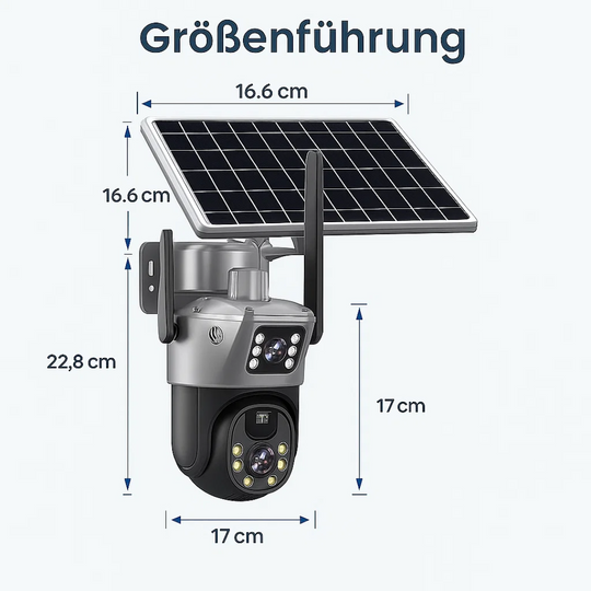 DualGuard | 4K Sicherheitskamera mit Solarpanel Decorique.de
