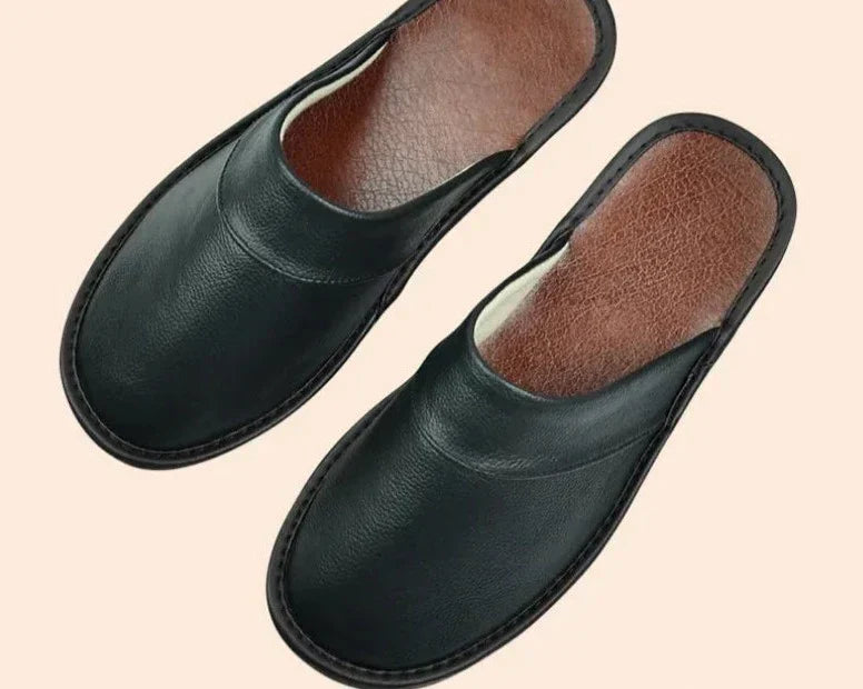 Eddie | Leder Herren Hausschuhe – Komfort & Wärme Braun Decorique.de