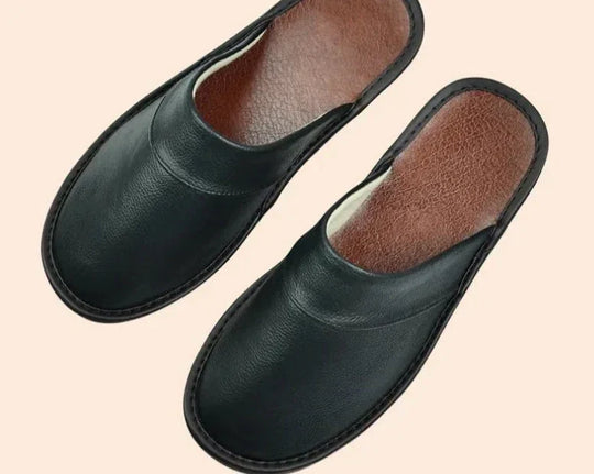 Eddie | Leder Herren Hausschuhe – Komfort & Wärme Braun Decorique.de