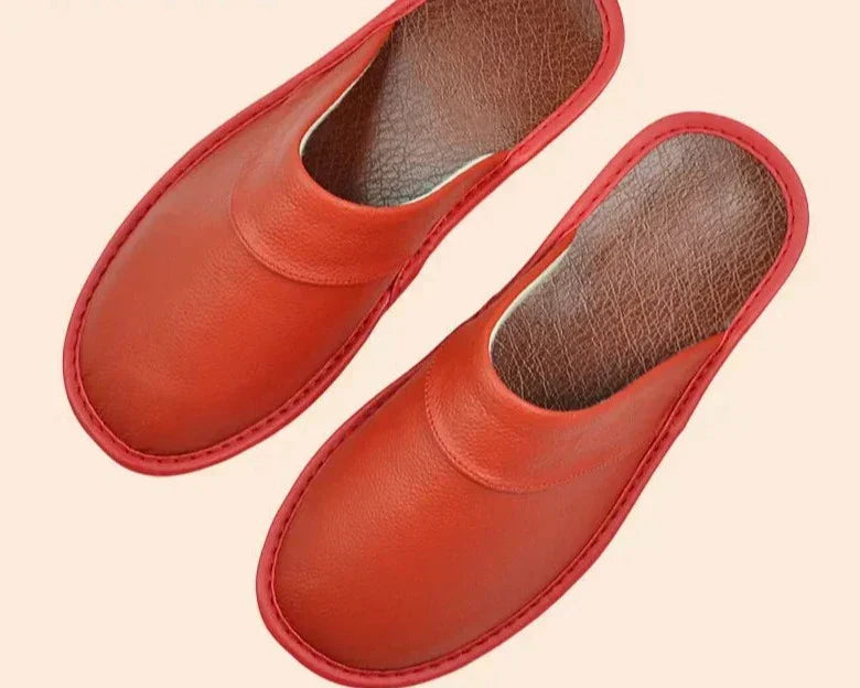 Eddie | Leder Herren Hausschuhe – Komfort & Wärme Rot Decorique.de