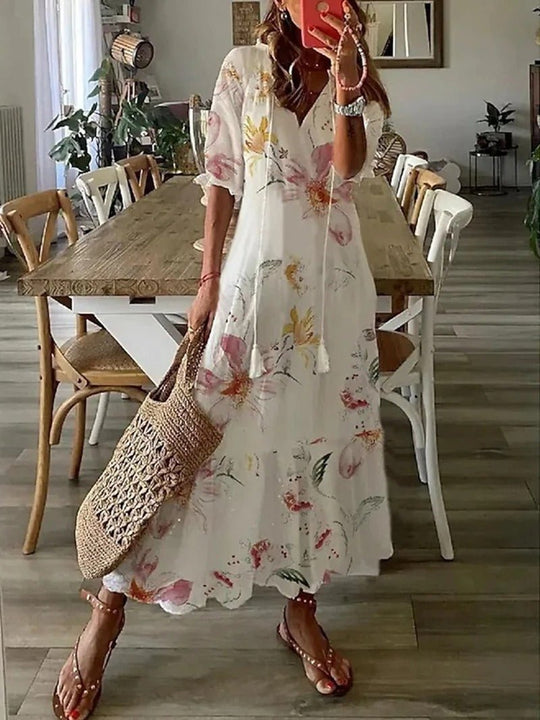 Elisa | Damen Sommer Strandkleid | Maxi Decorique.de