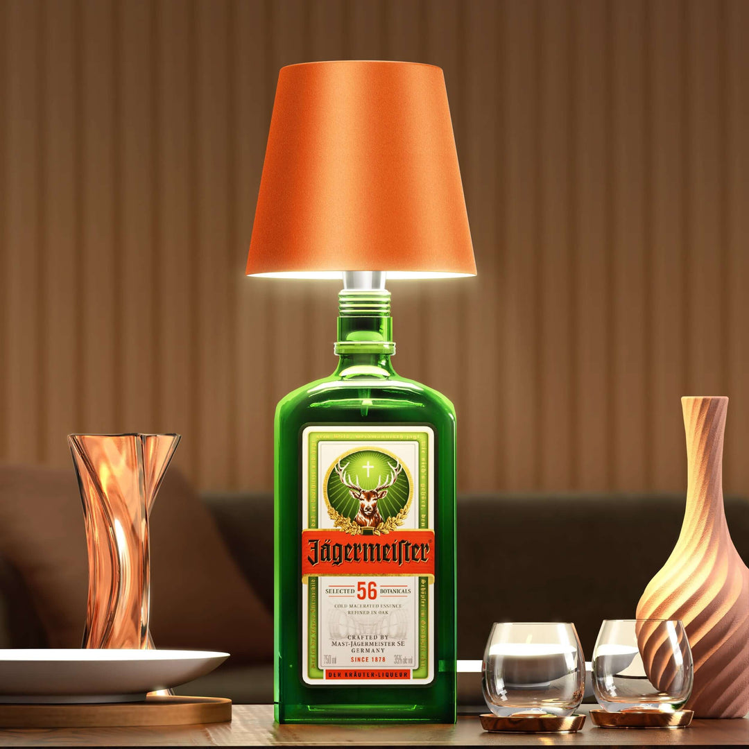 GlowBottle | Nachhaltige LED-Flaschenlampe Orange Decorique.de