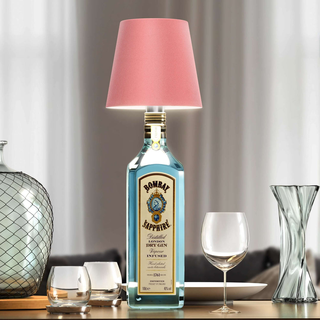 GlowBottle | Nachhaltige LED-Flaschenlampe Rosa Decorique.de